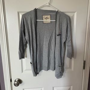 Hollister grey preppy cardigan